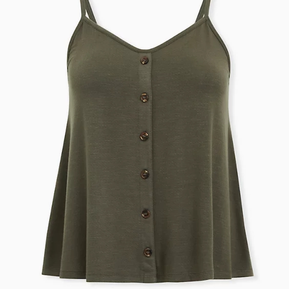 Torrid 0 green swing cami